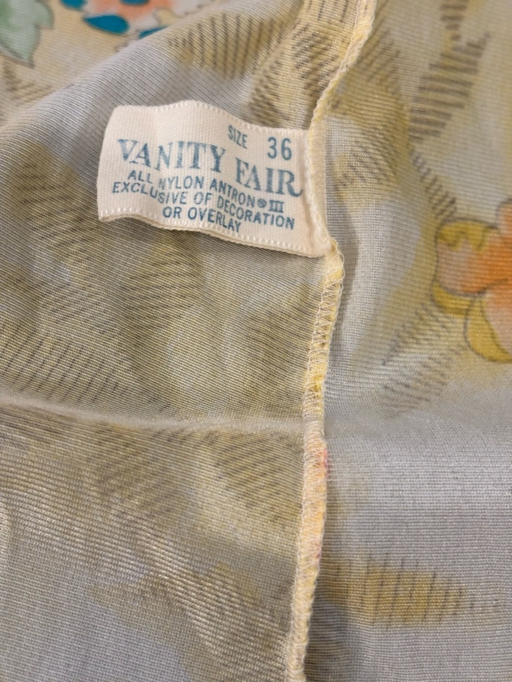 70s 2PC VANITY FAIR ASIAN INSPIRED FLORAL TOP & WIDE LEG PANT PAJAMA SET SZ M - Picture 7 of 8